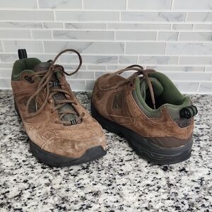 Brown & Green New Balance 608v2 Suede Hiking Shoes sz 12 4E outdoor sneakers